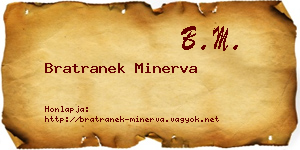 Bratranek Minerva névjegykártya